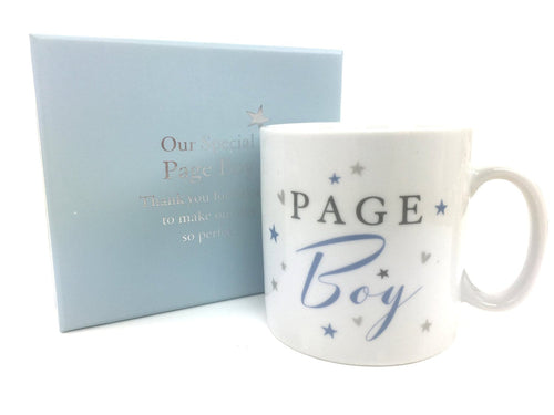 Page Boy Gift - Adorable Mug With Sentiment Gift Box