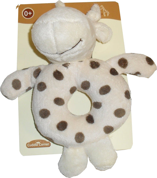 SOFT GIRAFFE DESIGN PLUSH RING RATTLE