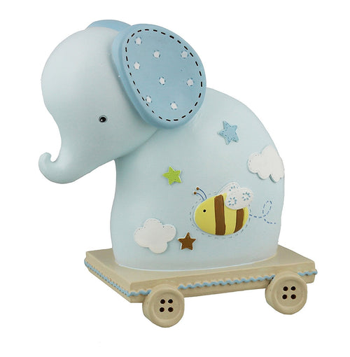 Petit Cheri Collection Resin Elephant Money Bank - Blue