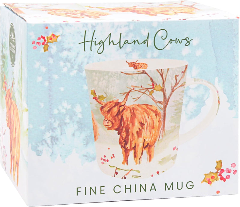 The Leonardo Collection Highland Cow Mug for Hot Drinks Coffee Cups