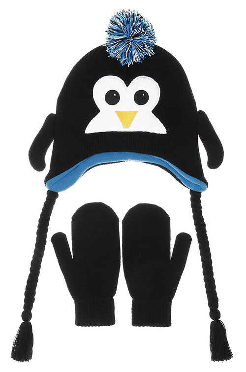 Nuzzles Hat/Mittens Penguin
