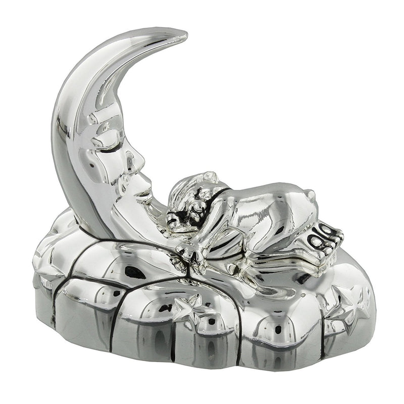 Juliana 8cm Silver Plated Bear & Moon Musical Stand