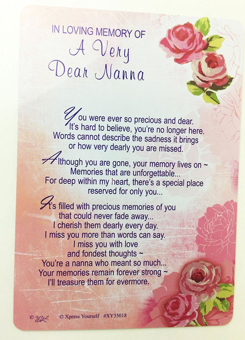 Grave Card - In Loving Memory Of A Very Dear Nanna