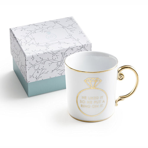 Gift For Her Wedding or Engagement Rosanna Porcelain and Gold Mug Gift