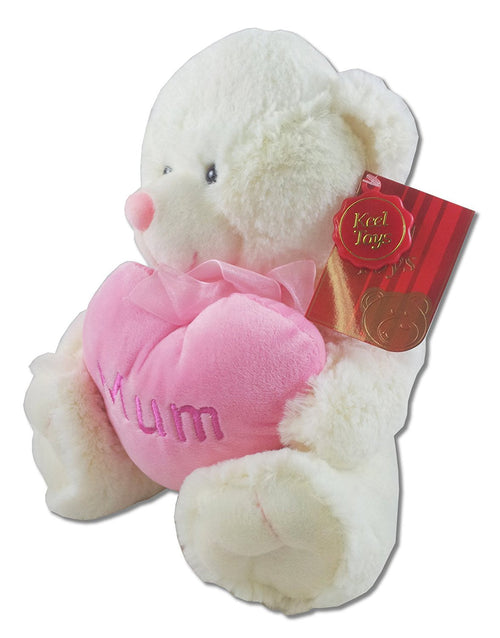 Keel Toys - 25cm Mothers Day Bear Holding A Pink Heart Mum