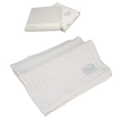 Bambino by Juliana white woven cable pattern baby blanket 64cm x 68.5cm