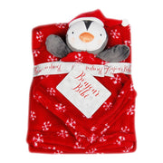 Newborn Baby Gifts Warm Blankets Sets For Girls Boys Unisex Winter Cotton Fleece Animal Comforter Christmas