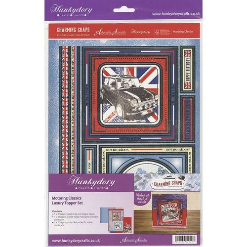 Hunkydory charming chaps motoring classics topper set