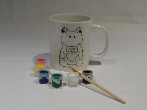 Children's Paint your own Animal Mug Cup Paint Filler Brush Christmas Stocking