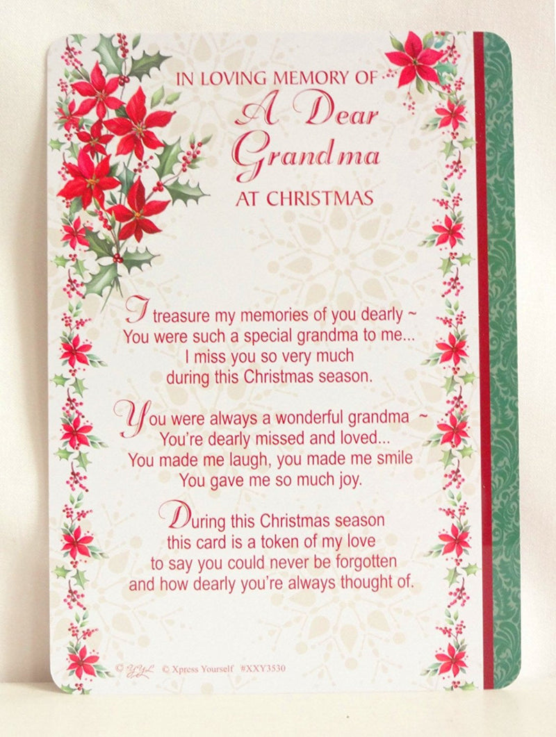Grave Card - In Loving Memory Of A Dear Grandma At Christmas