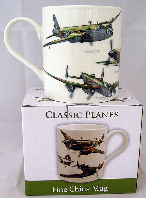 Classic WW2 Planes China Mug in Presentation Gift Box