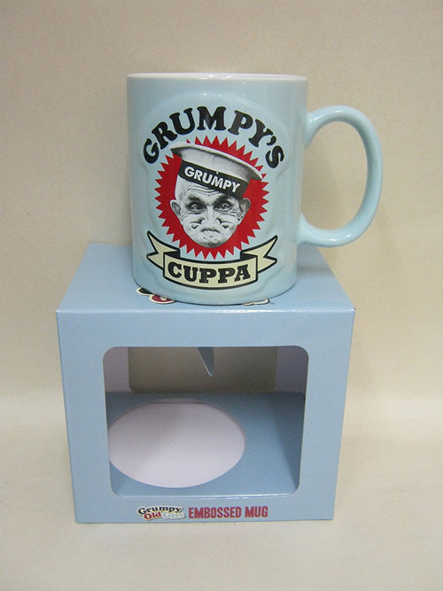 New Grumpy Old Gits Embossed Mug Grumpy's Cuppa Grumpy Is The New Happy Mug