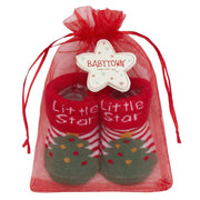 Babytown Festive Christmas Baby Cotton Rich Socks in Tote Bag