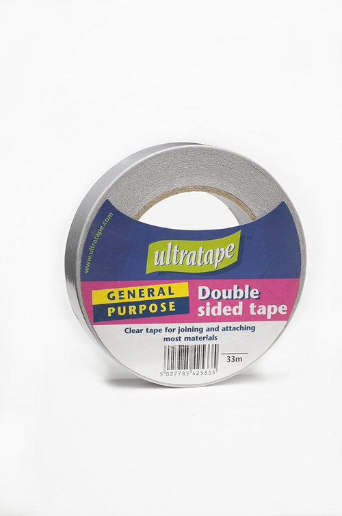 general purpose double sides/sided clear sticky tape 19mm x 33m for office/craft