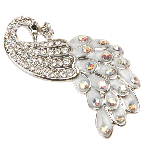 Peacock Wityh Crystals Brooch