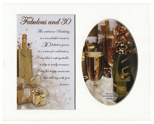 Fabulous and 30 Special Keepsake Photo Frame Mount
