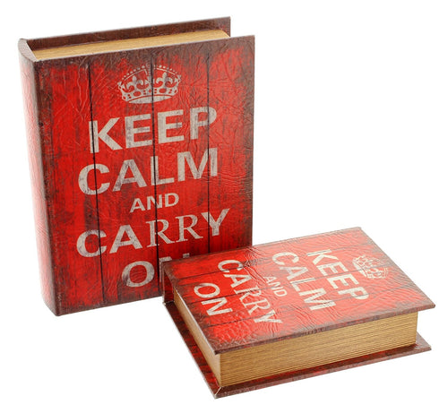 Keep Calm Wooden Book Box