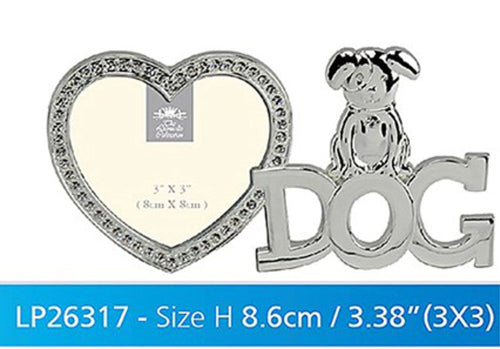 Diamante Love Dog Frame - LP26317, excellent gift for dog lovers, photo frame with heart-shaped frame, a must buy gift for animal lovers and pet lovers....Stock limited....