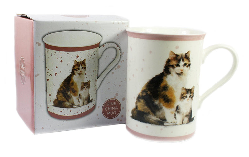Macneil Cat and Kitten Fine China Mug (Tortoiseshell)