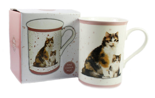 Macneil Cat and Kitten Fine China Mug (Tortoiseshell)