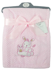 Baby Boys Girls Soft Touch Waffle Blanket Wrap In Multi Colours