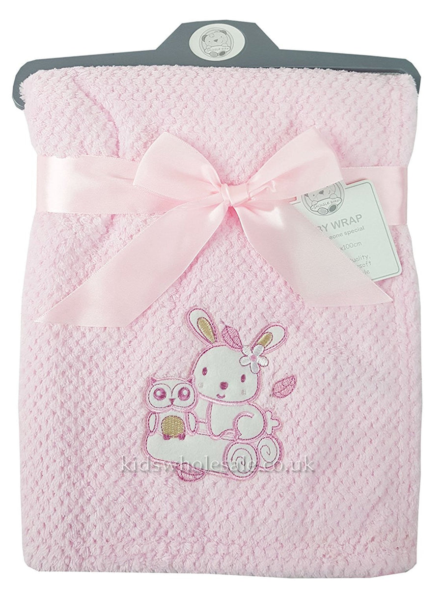 Baby Boys Girls Soft Touch Waffle Blanket Wrap In Multi Colours