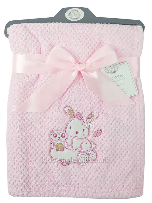 Baby Boys Girls Soft Touch Waffle Blanket Wrap In Multi Colours