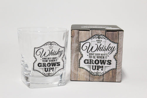 Brand New Gents slogan Whiskey Spirits Glass Tumber 3 designs