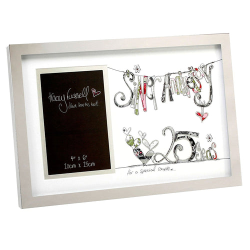 Tracey Russell Photo Frame & Glitter Print Mount - 25th Ann