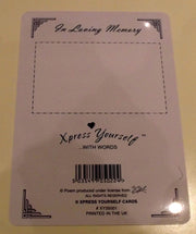 Mum Graveside Memory Card. In Loving Memory Mum I Miss you So. Mum Mother's Day Graveside Memory Card