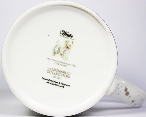 West Highland Terrier Fine China Mug and Coaster Set by Lesser & Pavey