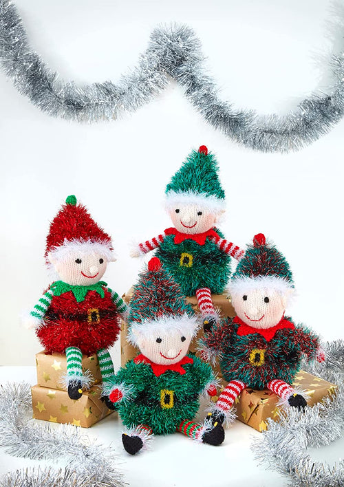 King Cole Tinsel & DK Knitting Pattern  ElvesChristmas Toy 9164,