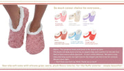 Ladies Super Soft Rose Textured Fur-Like Fabric Snoozies Slippers