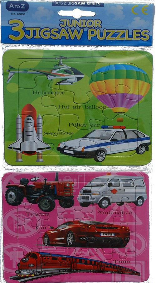Pack of 3 Junior jigsaw puzzles