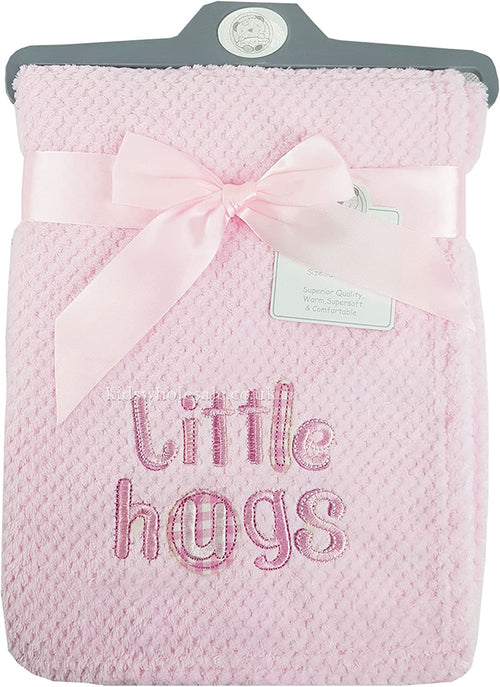 Baby Boys Girls Soft Touch Waffle Blanket Wrap In Pink ButterflyPink Little Hug)