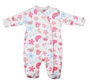BABYTOWN Baby Girls Boys Padded Pramsuit Sleepsuit Coat Printed Bird or Dog