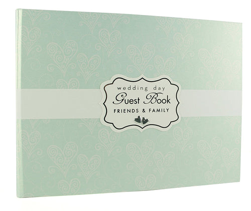 Love & Cherish Pearlised Paperwrap Guest Book Wedding Gift