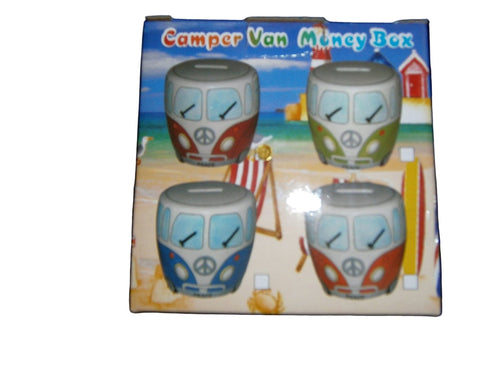 camper van money box (choice of four colours) one supplied