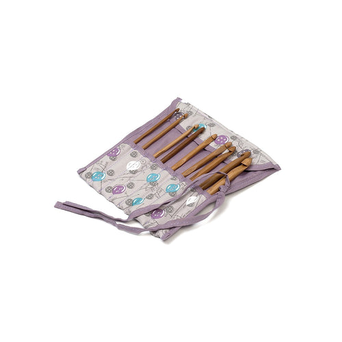 HobbyGift MR4703F/122 |Crochet Hook Roll Tie Case Filled Buttons