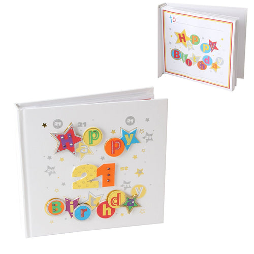 Happy 21st Birthday Photo Album - Talking Pictures Fanfare Collection