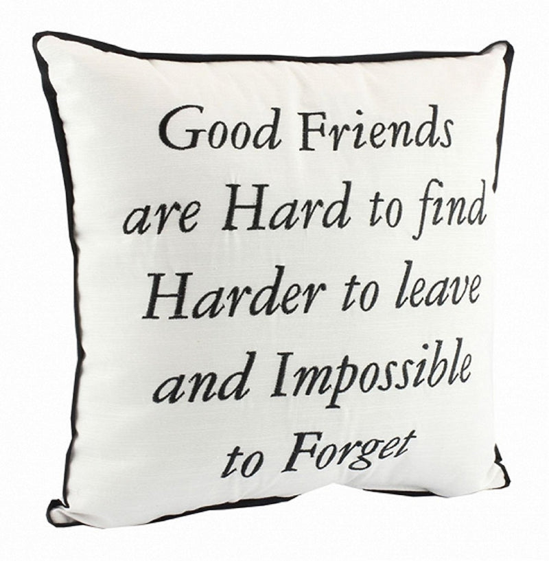 Good Friends Are Hard To Find Quote Shabby Cushion Chic Home Decoration Gift