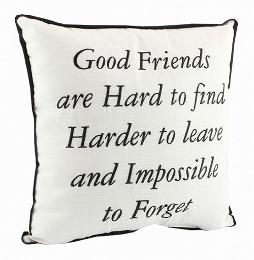 Good Friends Are Hard To Find Quote Shabby Cushion Chic Home Decoration Gift