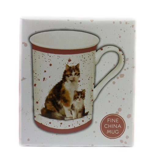 Macneil Cat and Kitten Fine China Mug (Tortoiseshell)