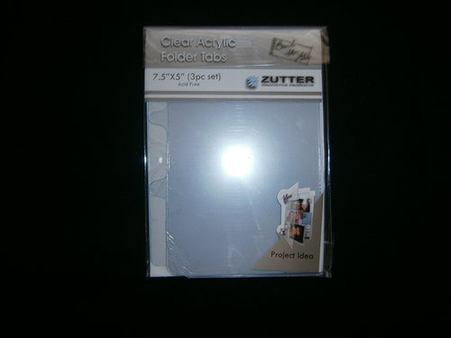 zutter bind it all clear acrylic folder tabs7.5x5