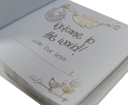Tracey Russell Designer Blue New Arrival Baby Photo Album