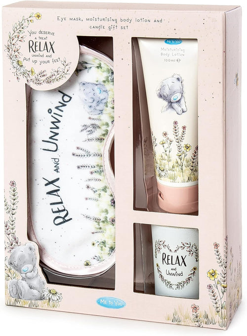 Me to You AGZ01095 Me to You Relax & Unwind Gift Set-Eye Mask, Lotion & Candle