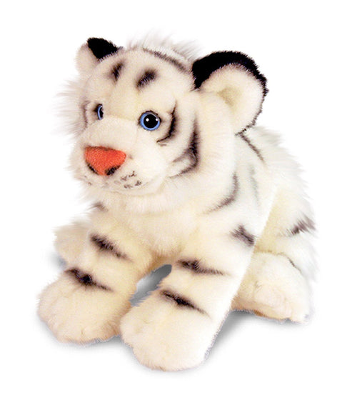 WHITE LAYING TIGER 33CM- Keel Toys- Plush cuddly soft toy