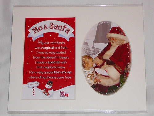 special keepsake 8x10 photo mount me & santa