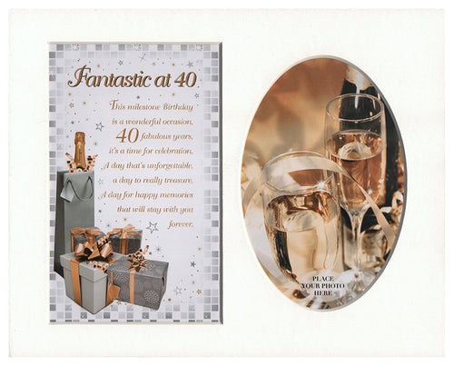 Fantastic at 40 Special Keepsake Photo Frame Mount