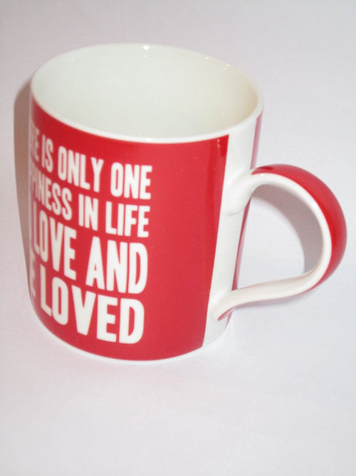 Red Happy Love Mug - Fine China Mug